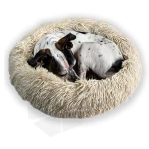 Calming donut dog bed, cream, 50 cm
