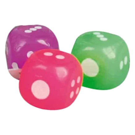 Light-up dice cat toy, 1 piece