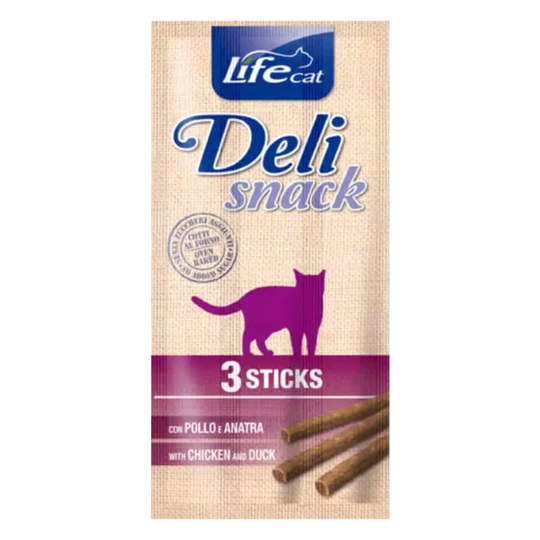 Life Cat Deli Snack chicken and duck sticks, 3 × 5 g