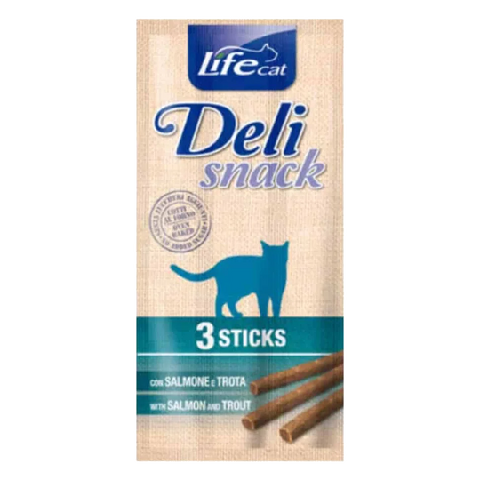 Life Cat Deli Snack salmon and trout sticks, 3 × 5 g