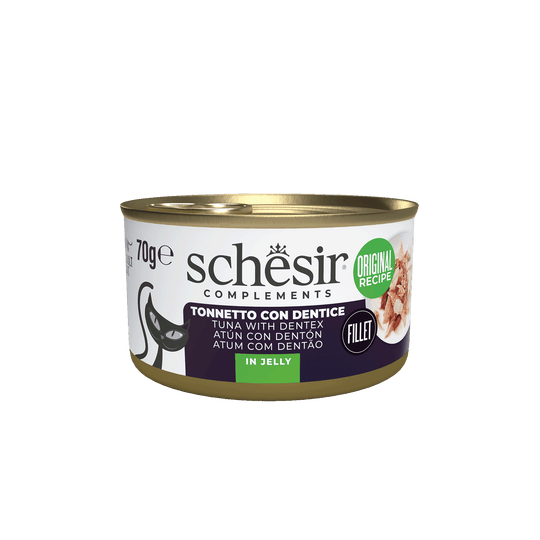 Schesir tuna with dentex wet cat food, 70 g tin