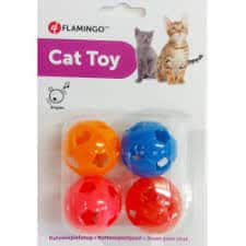Blister pack of 4 bell balls for cats
