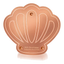 Copper disc for bird bath in shell shape