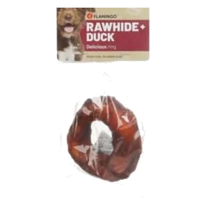 Flamingo Duck Donut Dog Chew, 10 cm, 110 g