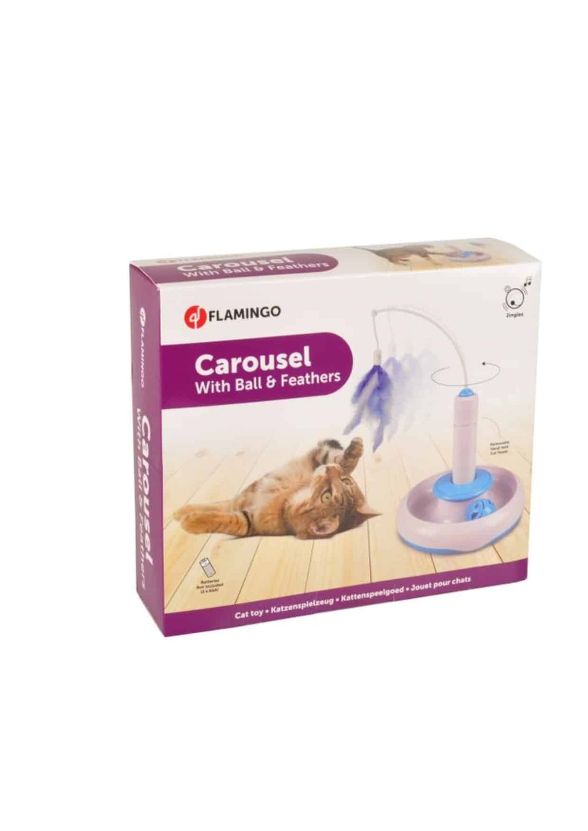 Wassima white electronic ball track cat toy – image 2