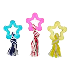 Star rope dog chew toy, 8 cm