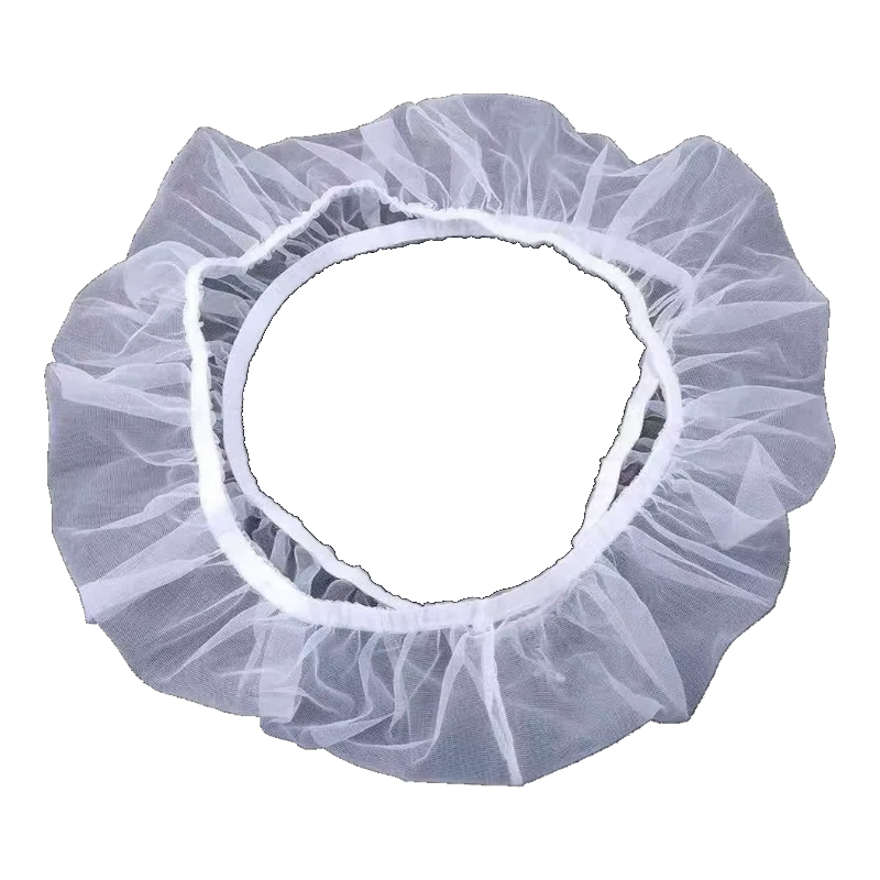 Elastic mesh seed catcher skirt for bird cage, white