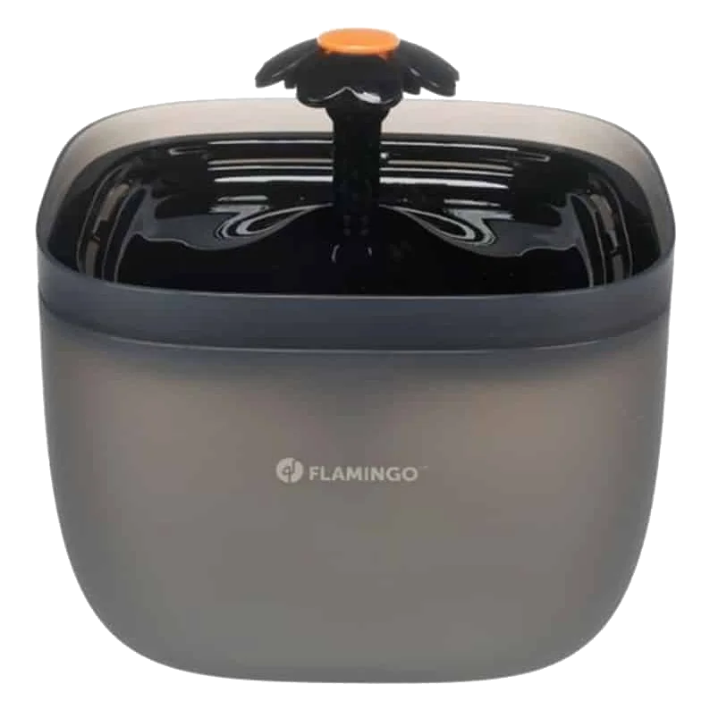 Flowie square black cat water fountain 2 L