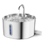 2.2 L stainless steel cat water fountain with tap and water level window