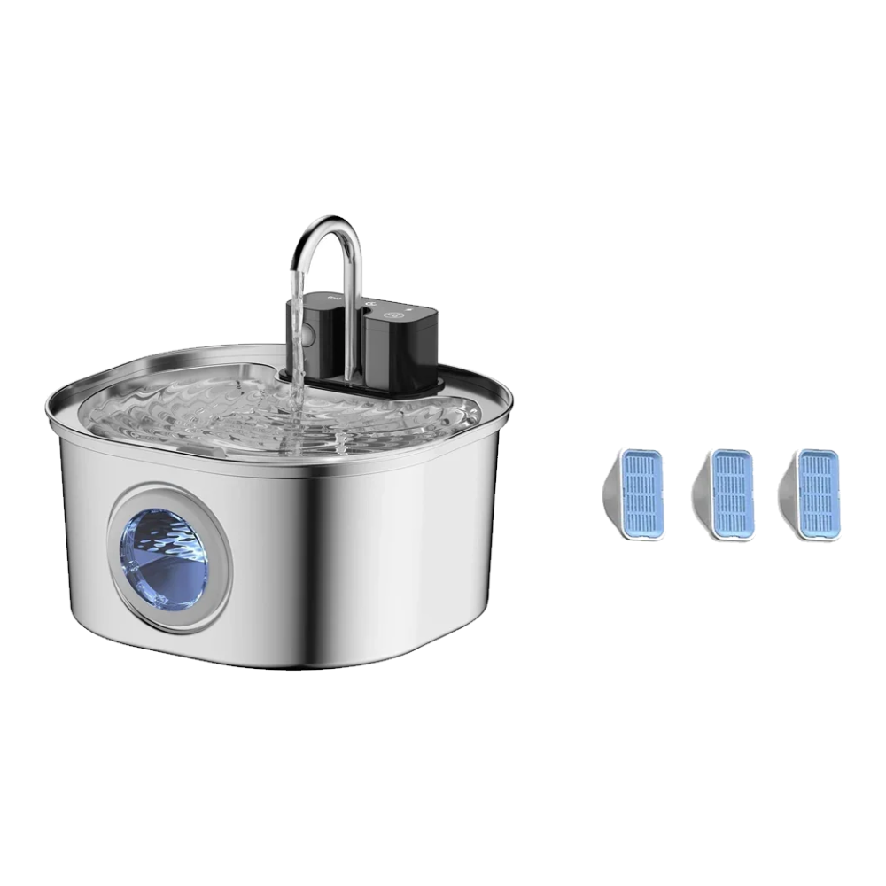 3.2 L cordless cat water fountain with 3 replacement filters