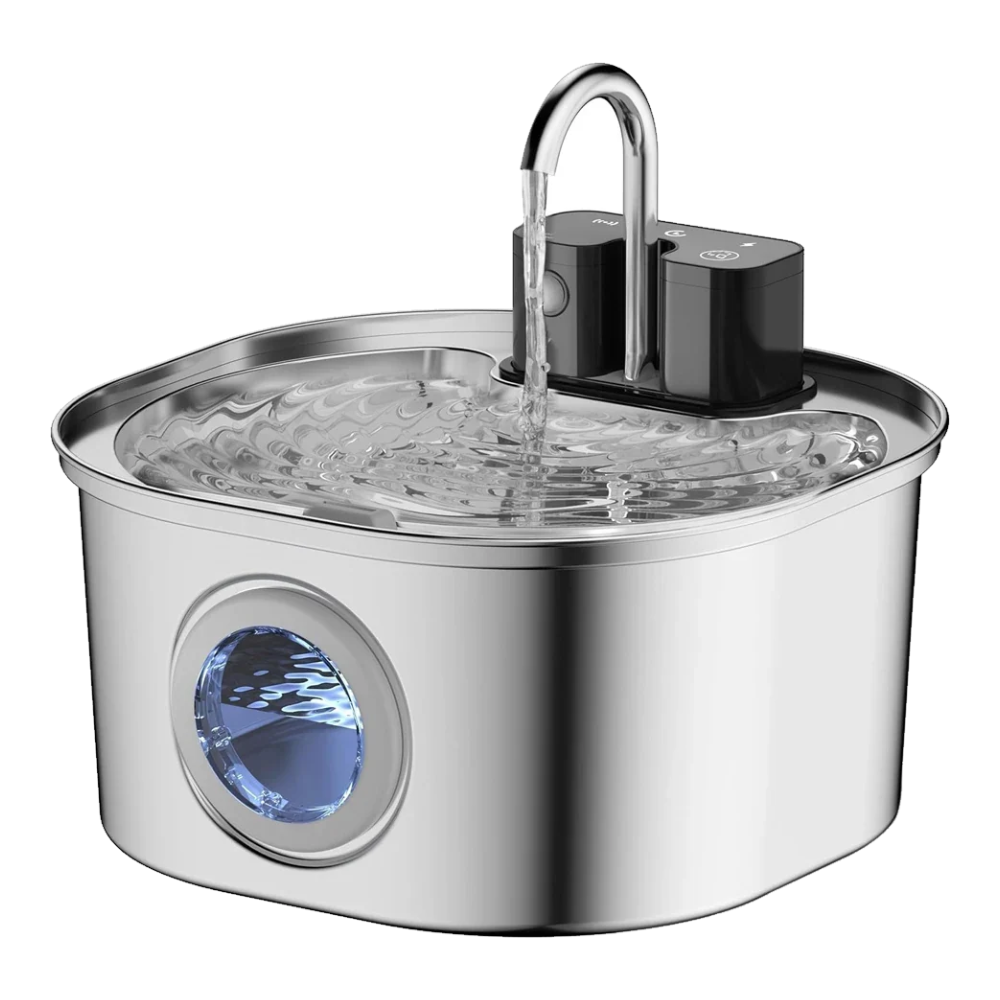 3.2 L cordless stainless steel cat water fountain with tap