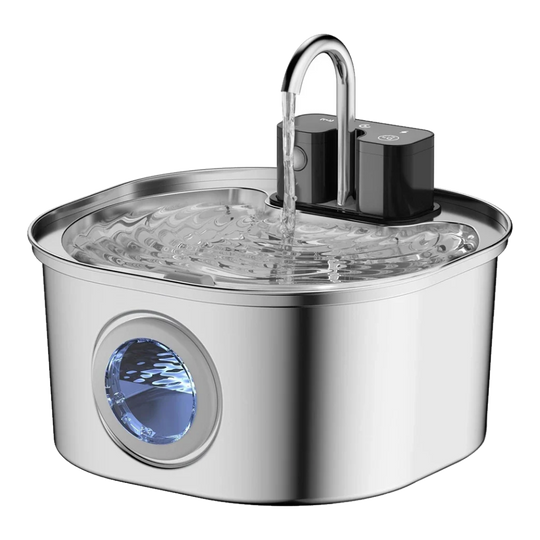 3.2 L cordless stainless steel cat water fountain with tap