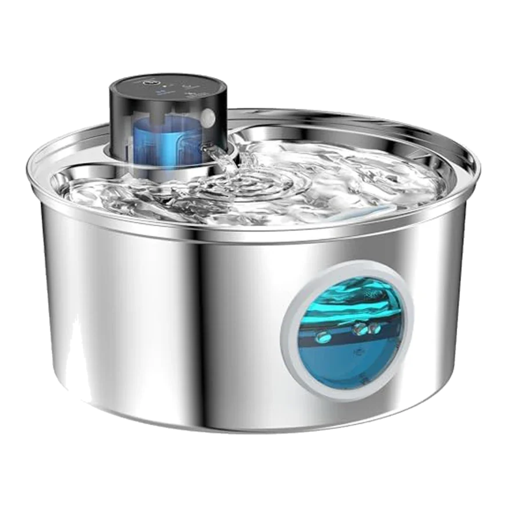 3.2 L stainless steel cat water fountain with sensor and USB charging