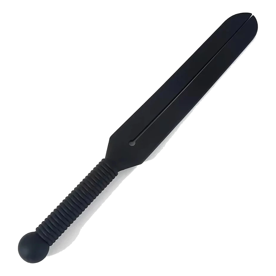 Black silicone riding crop, 38 cm
