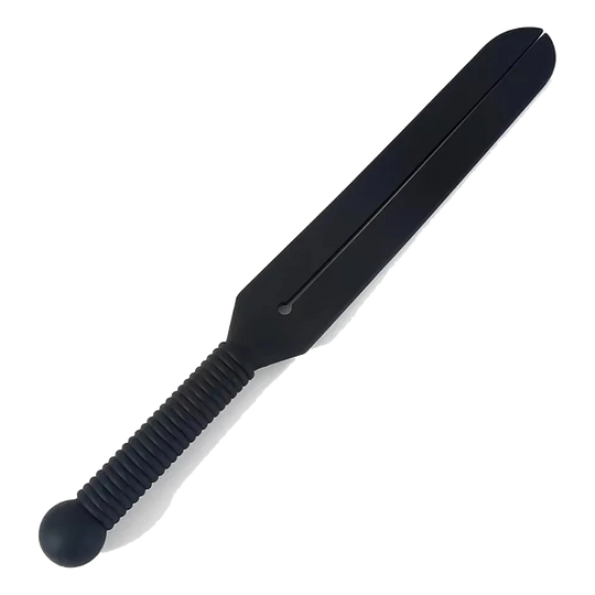 Black silicone riding crop, 38 cm