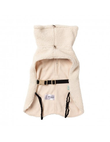 FuzzYard The Cosy high-neck dog coat, Eggshell (size 1)