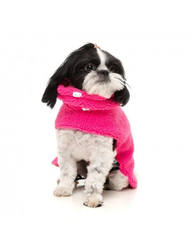 FuzzYard The Snuggle high-neck dog coat, pink (size 1)