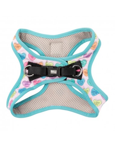 FuzzYard Candy Hearts Breathable Step-In Dog Harness