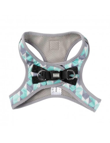 FuzzYard Mint Fizz step-in dog harness with reflective strips