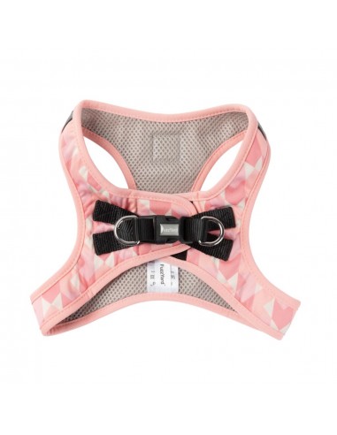 FuzzYard Pink Lemonade step-in dog harness with reflective strips
