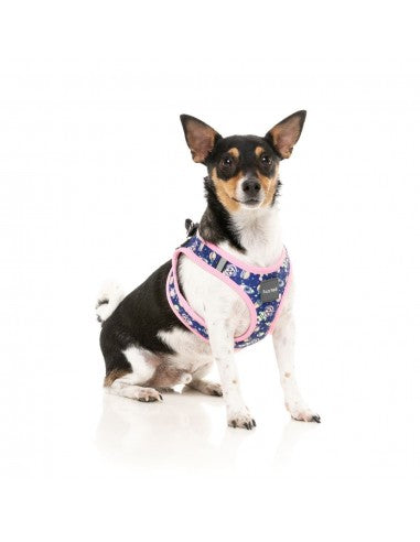 FuzzYard Pluto Pup step-in dog harness with reflective strips