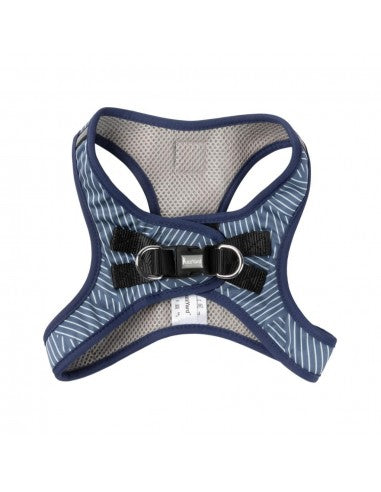 FuzzYard Thornbury Aegean Blue step-in dog harness with reflective strips