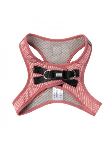 FuzzYard Thornbury Brick Red step-in dog harness with reflective strips