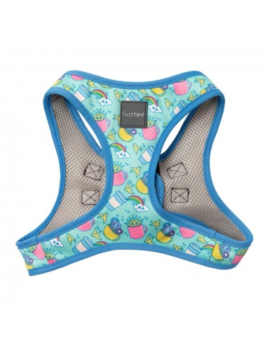 FuzzYard Wakey Wakey step-in dog harness with reflective strips