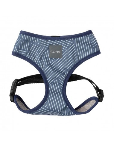 Breathable Lycra dog harness FuzzYard Thornbury Aegean Blue