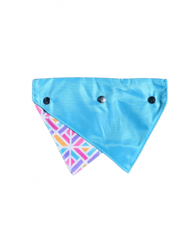 FuzzYard Bubblegum Burst reversible dog bandana, size S/M