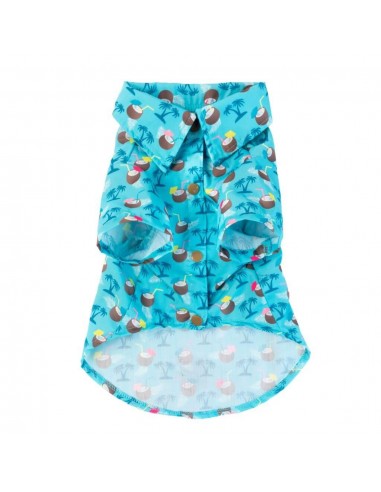 FuzzYard Blue Oasis Hawaiian dog shirt (size 4)