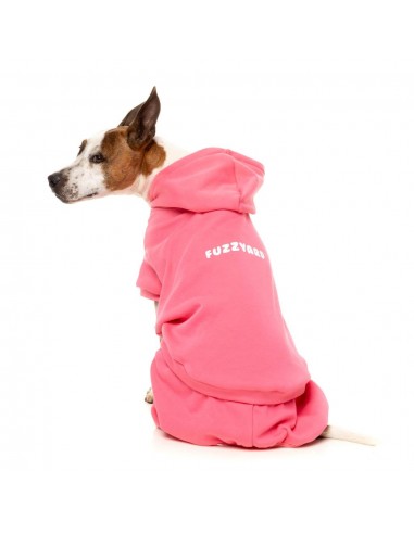 FuzzYard Chillin' Hooded Dog Tracksuit, Pink