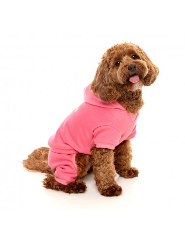 FuzzYard Chillin' Hooded Dog Tracksuit, Pink