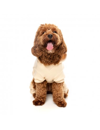 FuzzYard Urban Cotton Dog Hoodie, Buttermilk