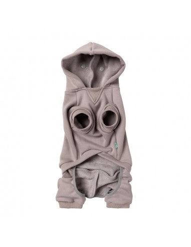FuzzYard Urban Cotton Dog Hoodie, Light Grey