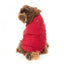 Padded dog coat FuzzYard Mosman in red with corduroy collar