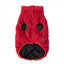 Padded dog coat FuzzYard Mosman in red with corduroy collar