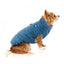 Padded dog coat FuzzYard Mosman in washed blue with corduroy collar