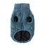 Padded dog coat FuzzYard Mosman in washed blue with corduroy collar