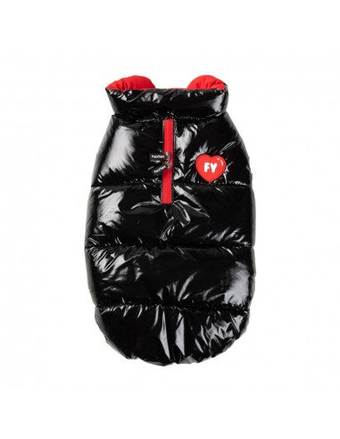 FuzzYard Amor Puffer Dog Coat, Black