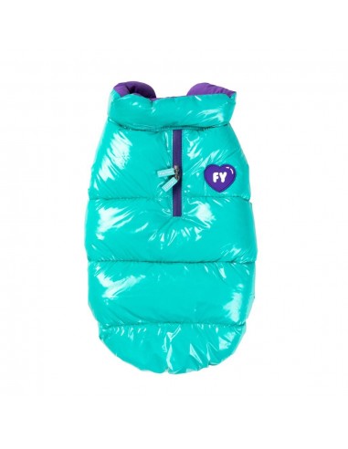 FuzzYard Amor Puffer Dog Coat, Turquoise