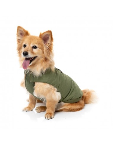 FuzzYard padded dog bomber jacket in khaki green