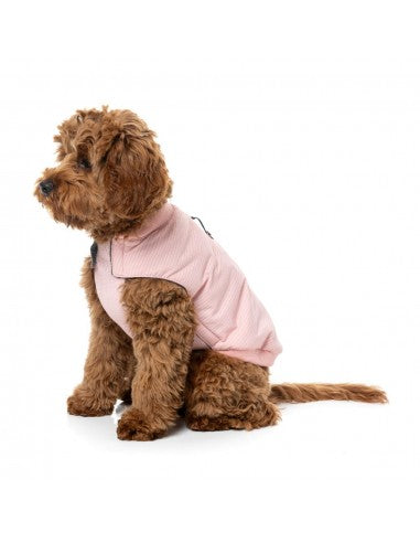 FuzzYard padded dog bomber jacket in pink
