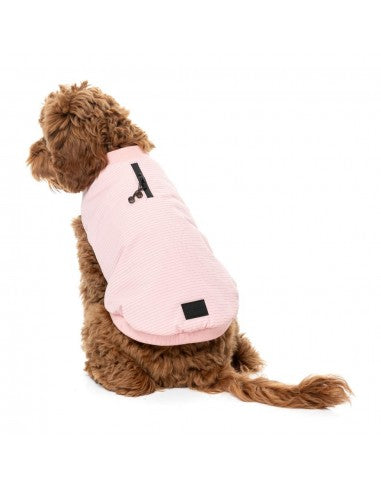 FuzzYard padded dog bomber jacket in pink