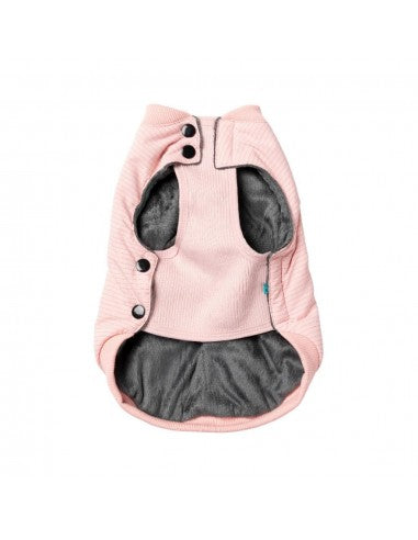 FuzzYard padded dog bomber jacket in pink