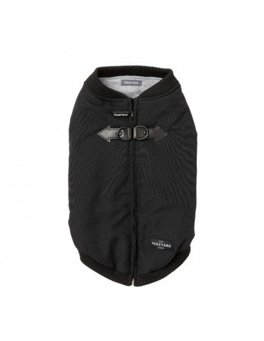 FuzzYard East MacGyver Dog Jacket with Built-In Harness, Black