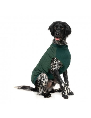 FuzzYard East MacGyver Dog Jacket with Built-In Harness, Green