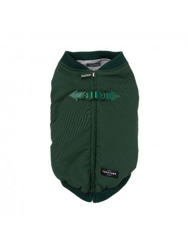 FuzzYard East MacGyver Dog Jacket with Built-In Harness, Green