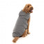 FuzzYard Essential hooded padded dog coat in grey