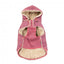 FuzzYard Essential Hooded Puffer Dog Coat, Mauve